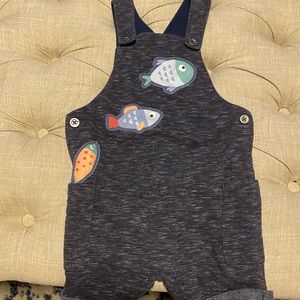 24m navy fish overalls